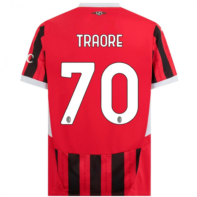 Danxen Donna Maglia Chaka Traorè #70 Rosso Nero Kit Gara Home 2024/25 Maglietta