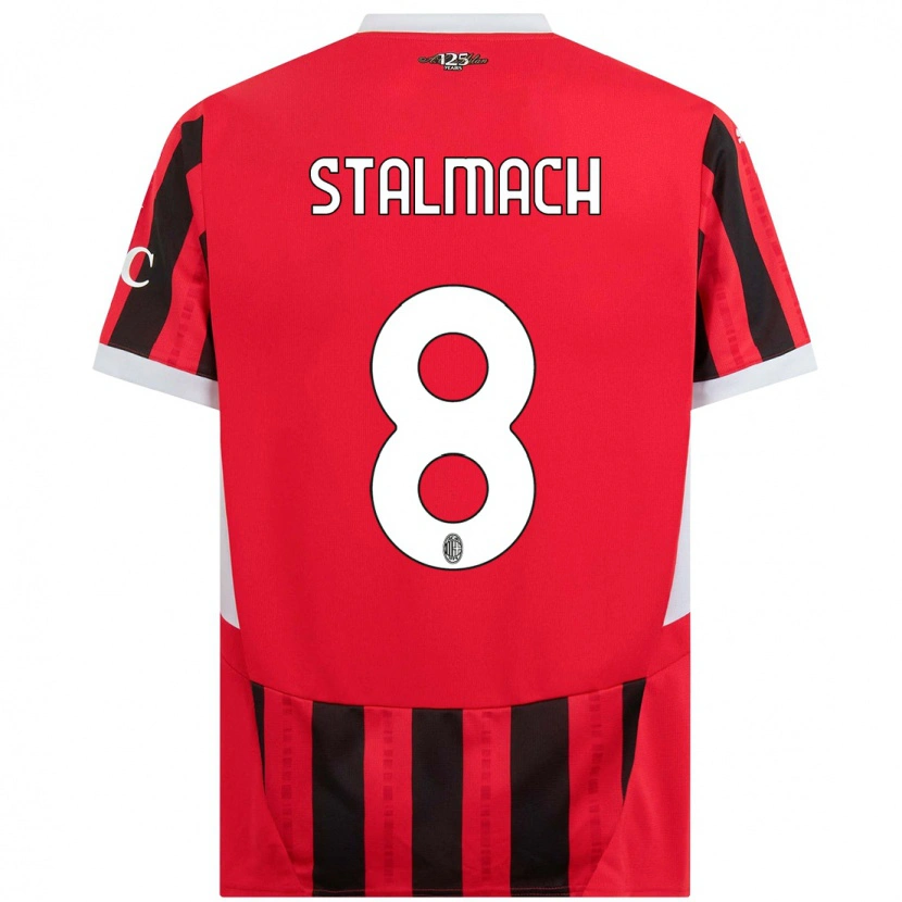 Danxen Donna Maglia Dariusz Stalmach #8 Rosso Nero Kit Gara Home 2024/25 Maglietta