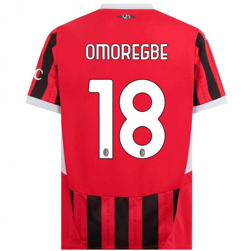 Danxen Donna Maglia Bob Murphy Omoregbe #18 Rosso Nero Kit Gara Home 2024/25 Maglietta