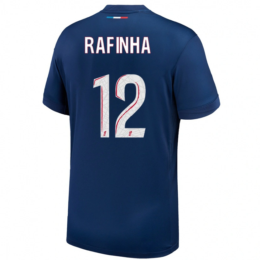 Danxen Donna Maglia Rafinha #12 Blu Navy Bianco Kit Gara Home 2024/25 Maglietta