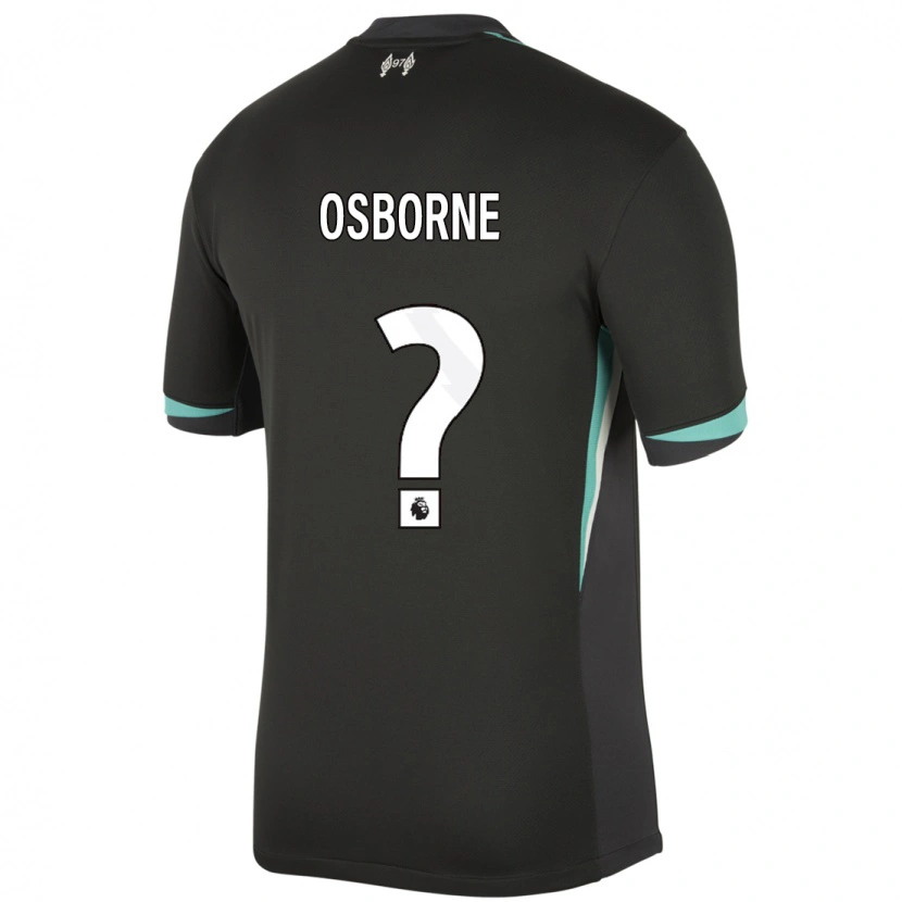 Danxen Donna Maglia Niall Osborne #0 Nero Antracite Bianco Kit Gara Away 2024/25 Maglietta