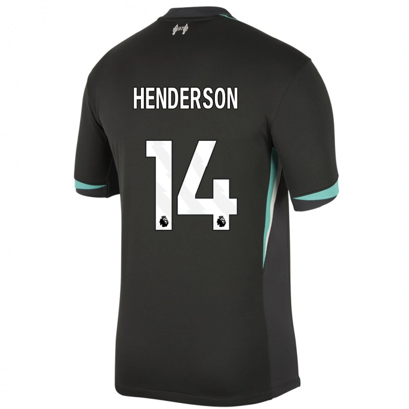 Danxen Donna Maglia Henderson #14 Nero Antracite Bianco Kit Gara Away 2024/25 Maglietta