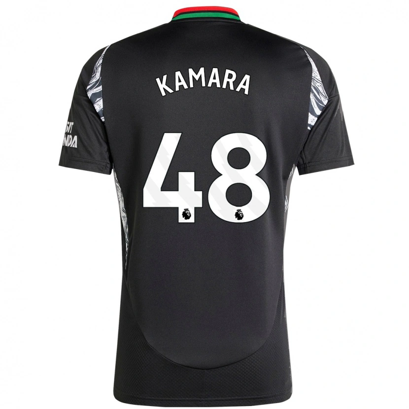 Danxen Donna Maglia Osman Kamara #48 Nero Kit Gara Away 2024/25 Maglietta