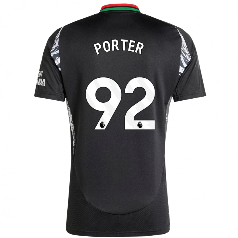 Danxen Donna Maglia Jack Porter #92 Nero Kit Gara Away 2024/25 Maglietta
