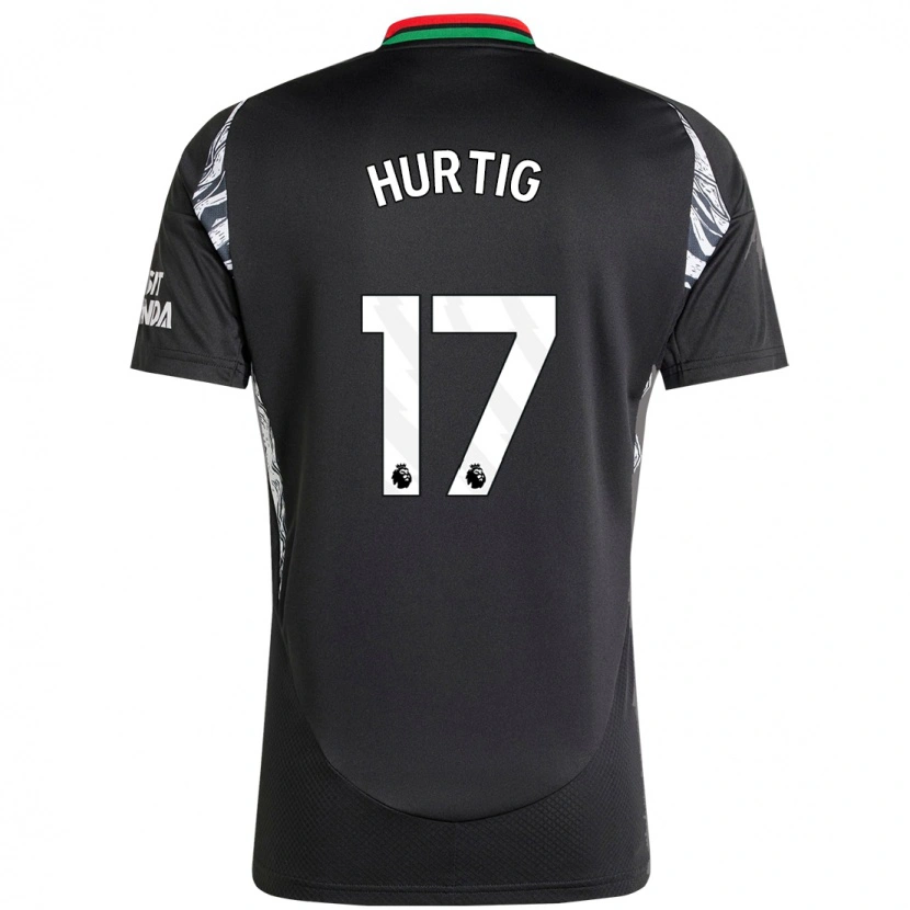 Danxen Donna Maglia Lina Hurtig #17 Nero Kit Gara Away 2024/25 Maglietta