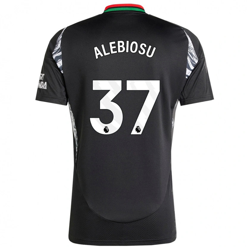 Danxen Donna Maglia Ryan Alebiosu #37 Nero Kit Gara Away 2024/25 Maglietta