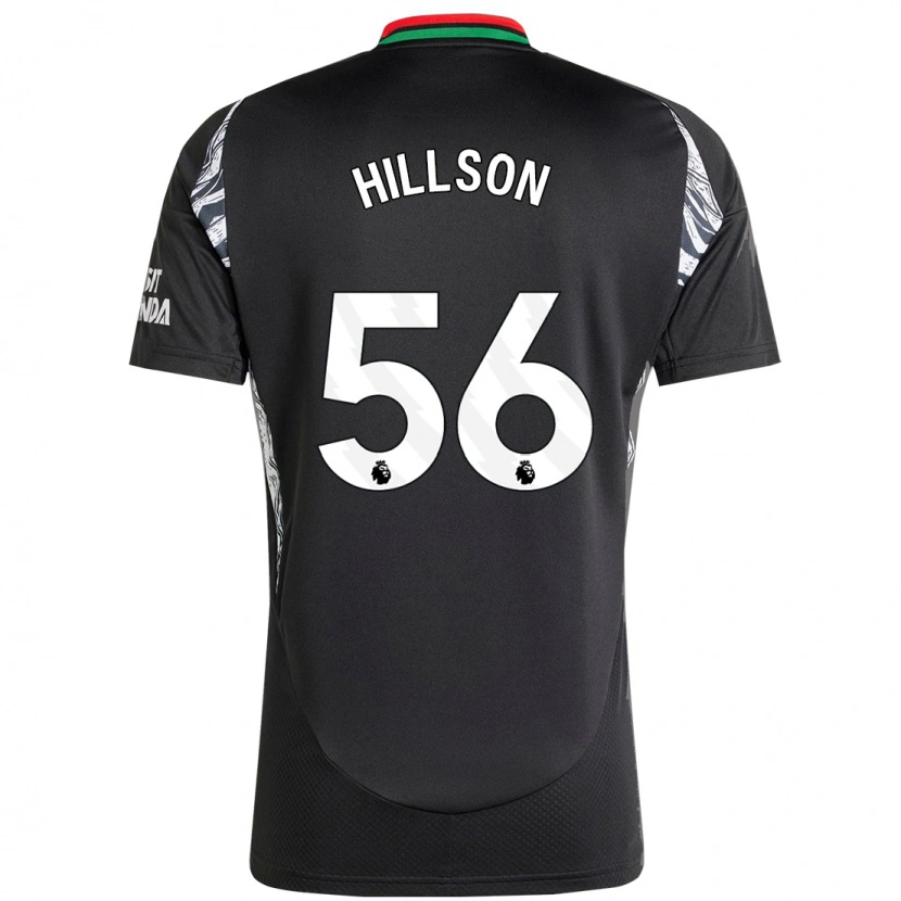 Danxen Donna Maglia James Hillson #56 Nero Kit Gara Away 2024/25 Maglietta