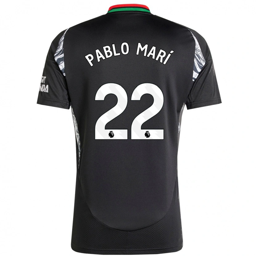 Danxen Donna Maglia Pablo Mari #22 Nero Kit Gara Away 2024/25 Maglietta