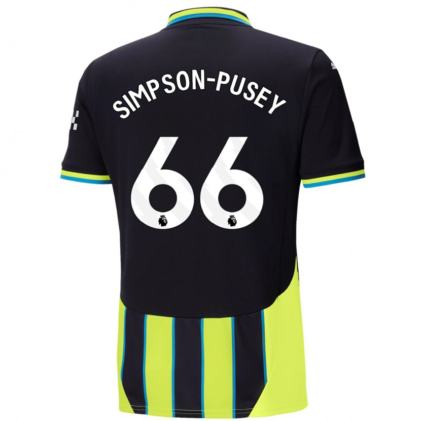 Danxen Donna Maglia Jahmai Simpson-Pusey #66 Blu Giallo Kit Gara Away 2024/25 Maglietta