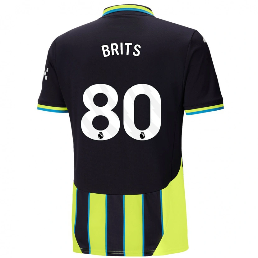 Danxen Donna Maglia Spike Brits #80 Blu Giallo Kit Gara Away 2024/25 Maglietta