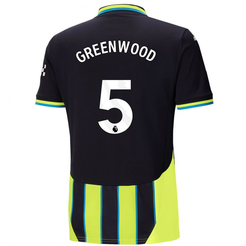 Danxen Donna Maglia Alex Greenwood #5 Blu Giallo Kit Gara Away 2024/25 Maglietta