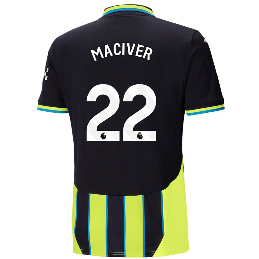 Danxen Donna Maglia Sandy Maciver #22 Blu Giallo Kit Gara Away 2024/25 Maglietta