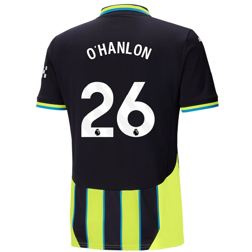 Danxen Donna Maglia Tara O'hanlon #26 Blu Giallo Kit Gara Away 2024/25 Maglietta
