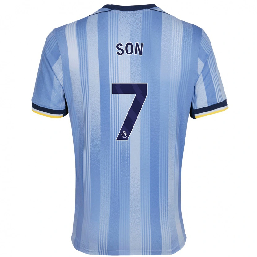Danxen Donna Maglia Heung-Min Son #7 Azzurro Chiaro Kit Gara Away 2024/25 Maglietta
