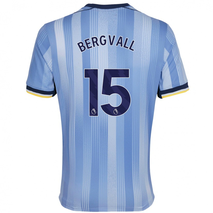 Danxen Donna Maglia Lucas Bergvall #15 Azzurro Chiaro Kit Gara Away 2024/25 Maglietta