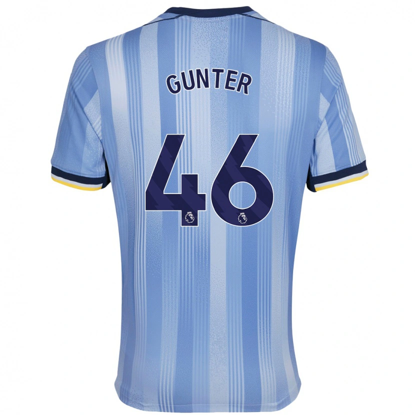 Danxen Donna Maglia Luca Gunter #46 Azzurro Chiaro Kit Gara Away 2024/25 Maglietta