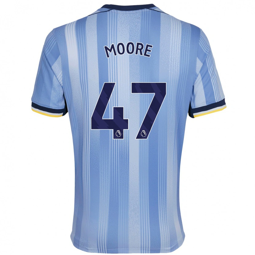 Danxen Donna Maglia Mikey Moore #47 Azzurro Chiaro Kit Gara Away 2024/25 Maglietta