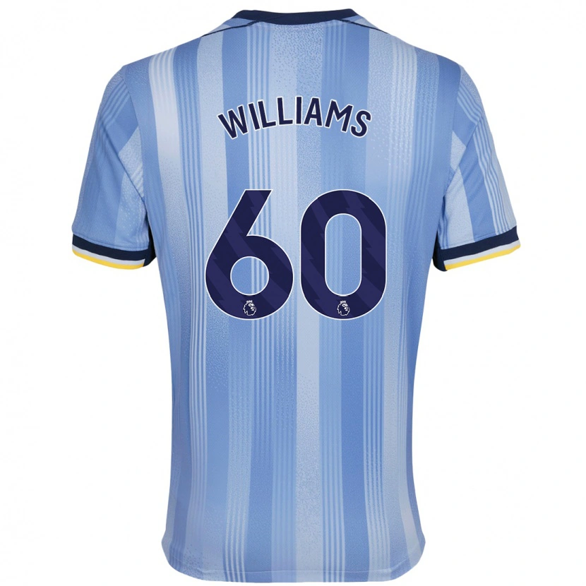 Danxen Donna Maglia Jaden Williams #60 Azzurro Chiaro Kit Gara Away 2024/25 Maglietta