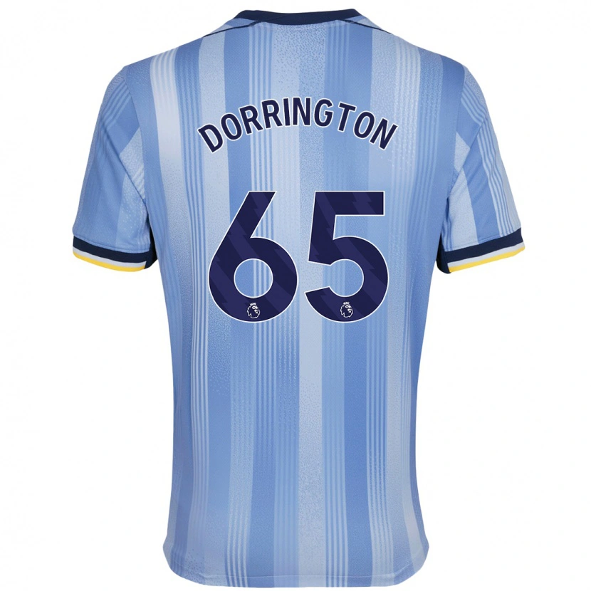 Danxen Donna Maglia Alfie Dorrington #65 Azzurro Chiaro Kit Gara Away 2024/25 Maglietta