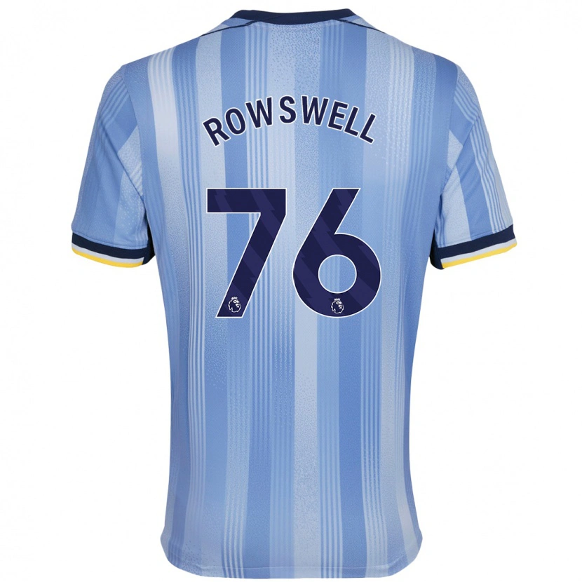 Danxen Donna Maglia James Rowswell #76 Azzurro Chiaro Kit Gara Away 2024/25 Maglietta