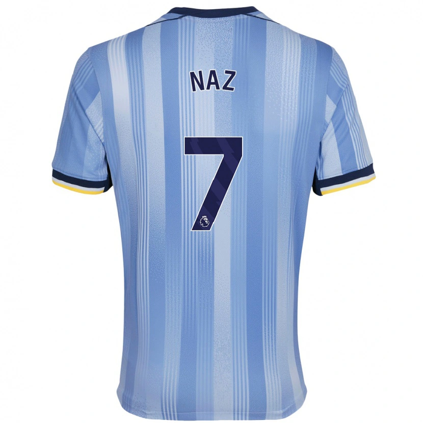 Danxen Donna Maglia Jessica Naz #7 Azzurro Chiaro Kit Gara Away 2024/25 Maglietta