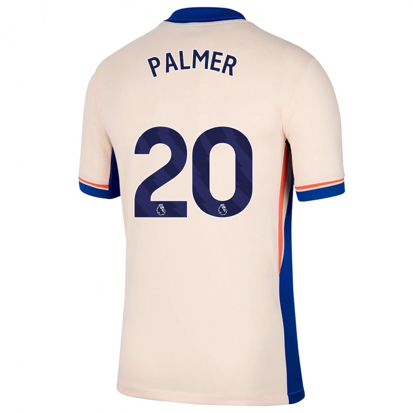 Danxen Donna Maglia Cole Palmer #20 Beige Chiaro Kit Gara Away 2024/25 Maglietta
