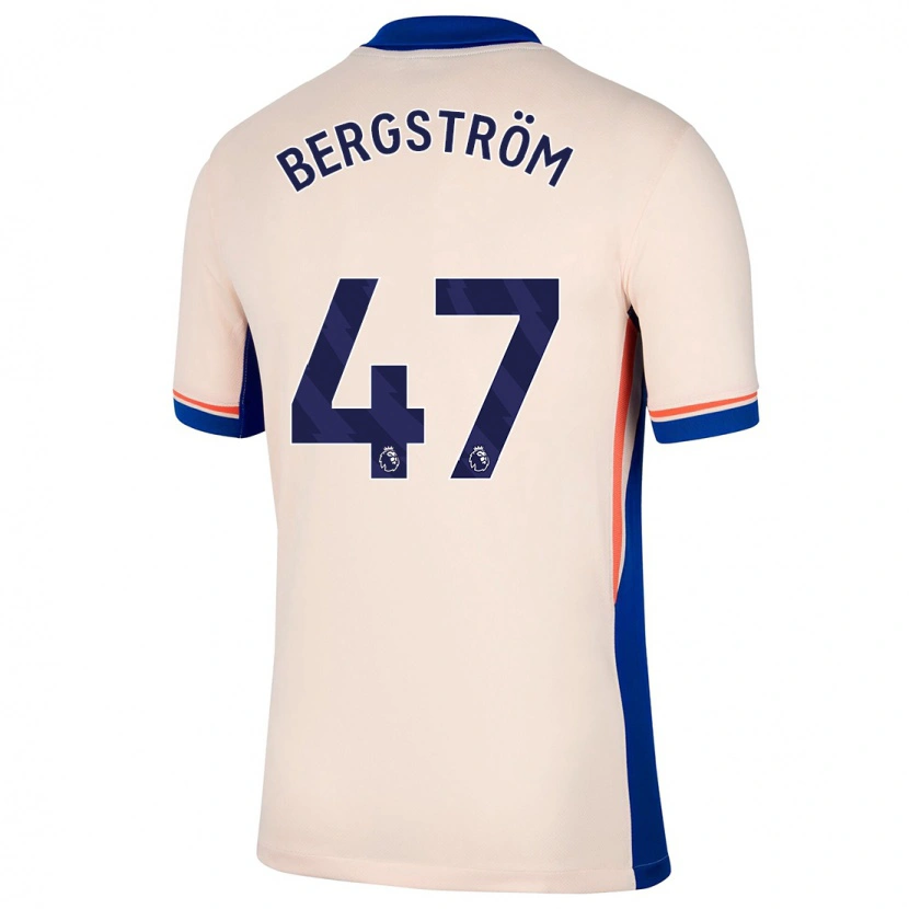 Danxen Donna Maglia Lucas Bergström #47 Beige Chiaro Kit Gara Away 2024/25 Maglietta