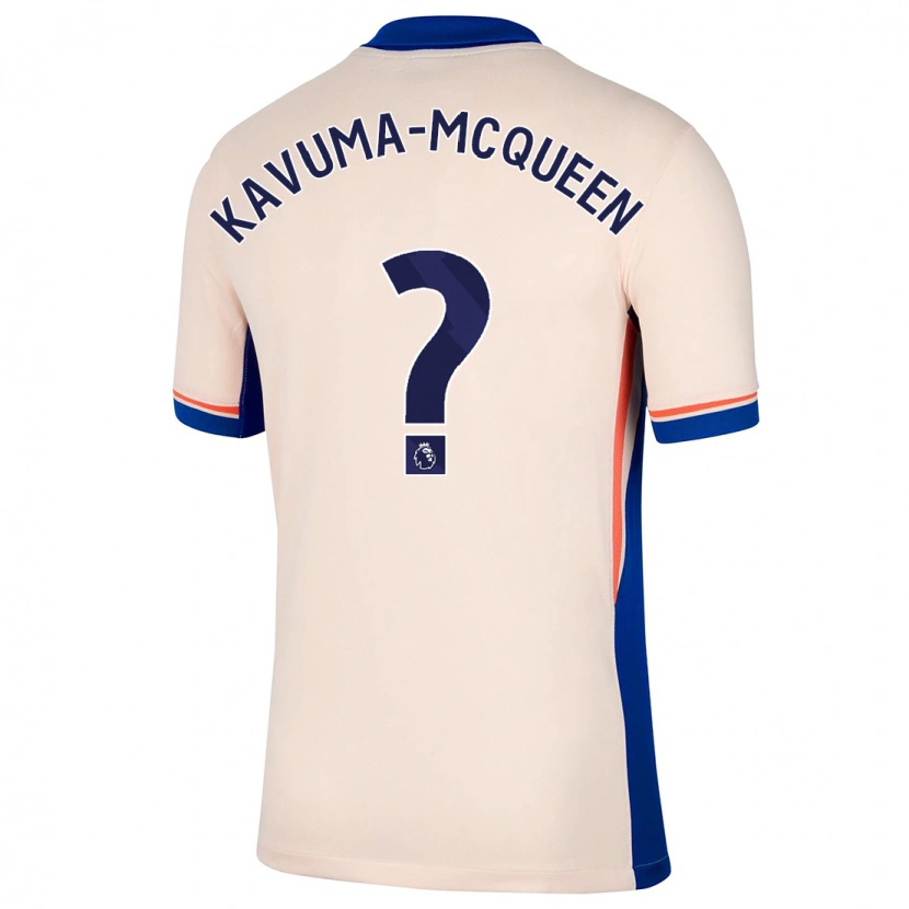 Danxen Donna Maglia Ryan Kavuma-Mcqueen #0 Beige Chiaro Kit Gara Away 2024/25 Maglietta