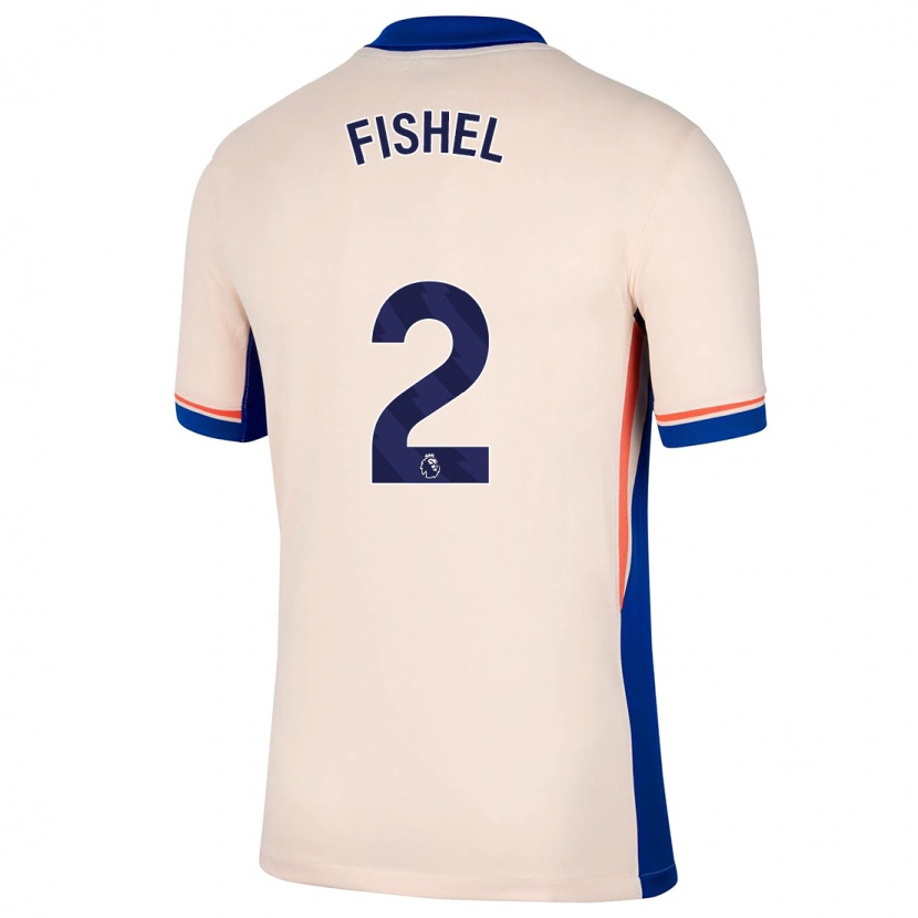 Danxen Donna Maglia Mia Fishel #2 Beige Chiaro Kit Gara Away 2024/25 Maglietta