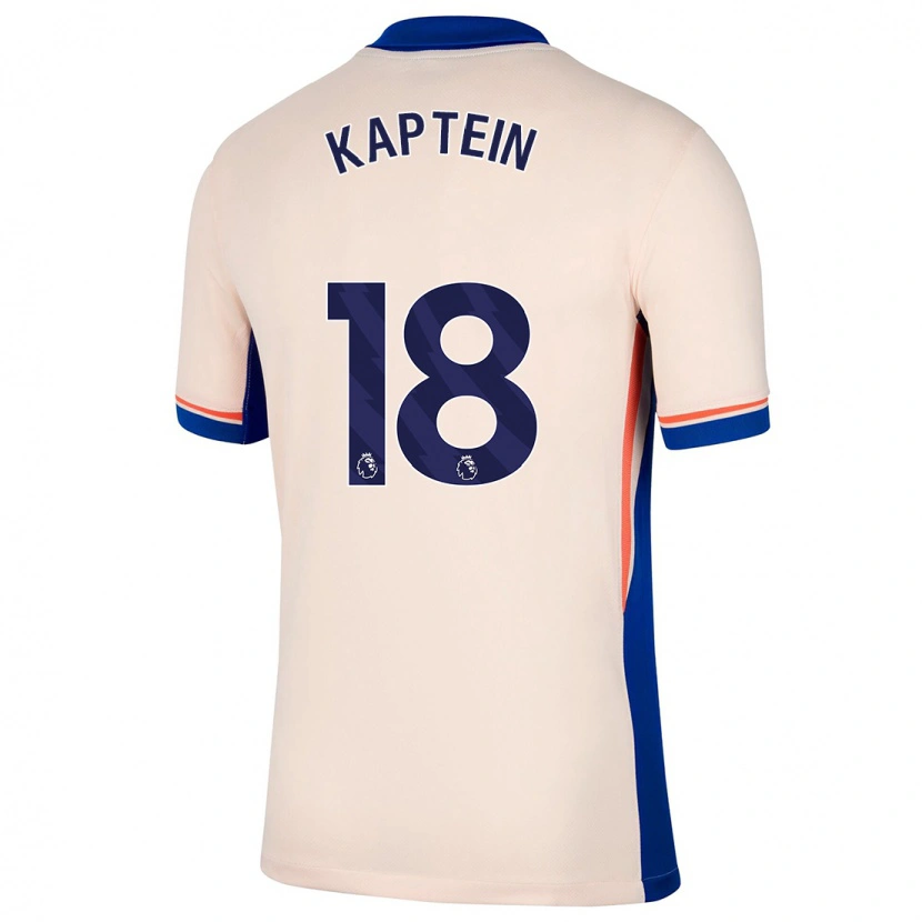 Danxen Donna Maglia Wieke Kaptein #18 Beige Chiaro Kit Gara Away 2024/25 Maglietta