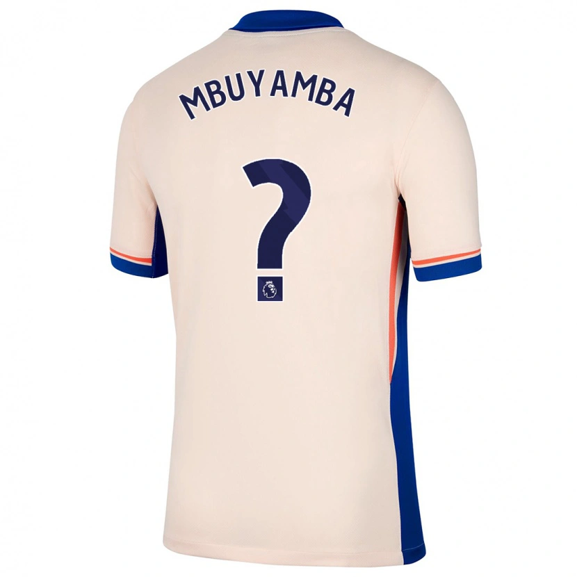 Danxen Donna Maglia Xavier Mbuyamba #0 Beige Chiaro Kit Gara Away 2024/25 Maglietta