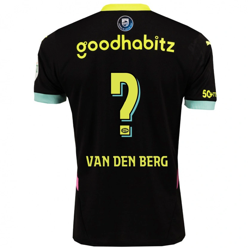 Danxen Donna Maglia Joel Van Den Berg #0 Nero Giallo Kit Gara Away 2024/25 Maglietta