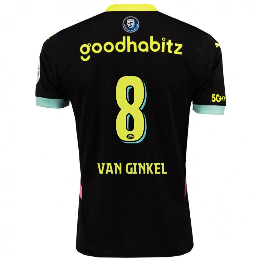 Danxen Donna Maglia Marco Van Ginkel #8 Nero Giallo Kit Gara Away 2024/25 Maglietta