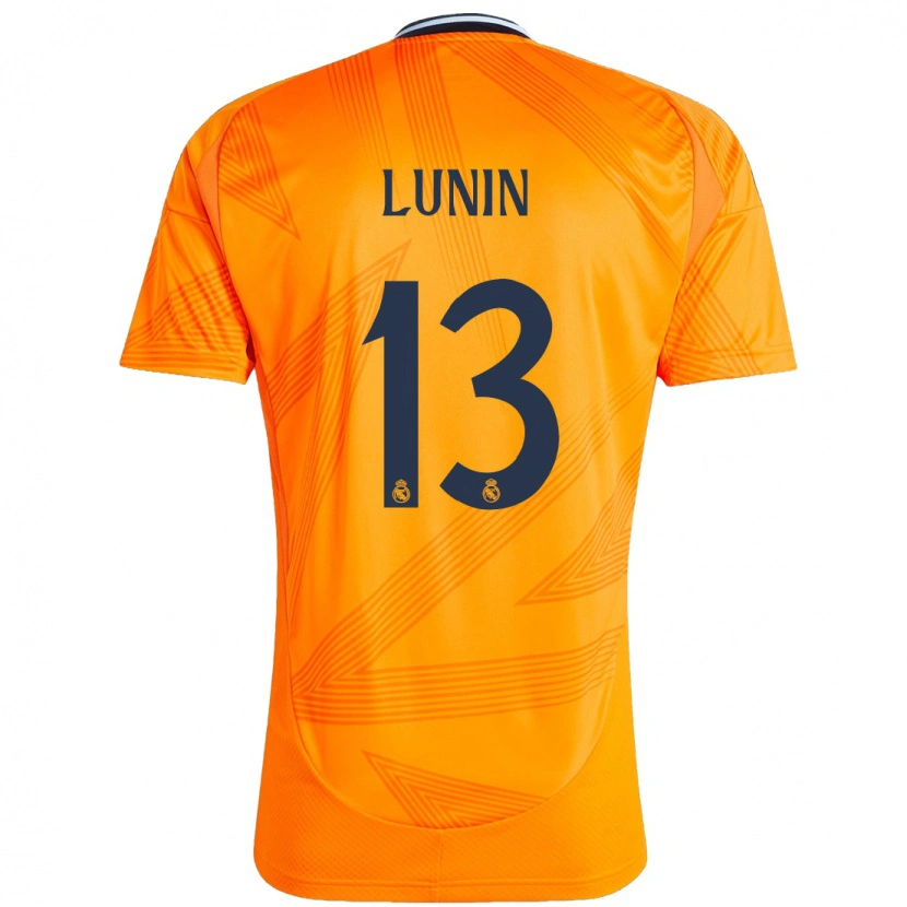 Danxen Donna Maglia Andriy Lunin #13 Arancione Kit Gara Away 2024/25 Maglietta