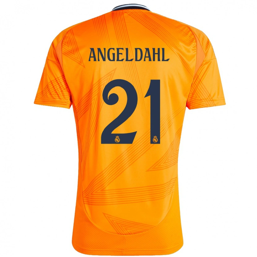 Danxen Donna Maglia Filippa Angeldahl #21 Arancione Kit Gara Away 2024/25 Maglietta