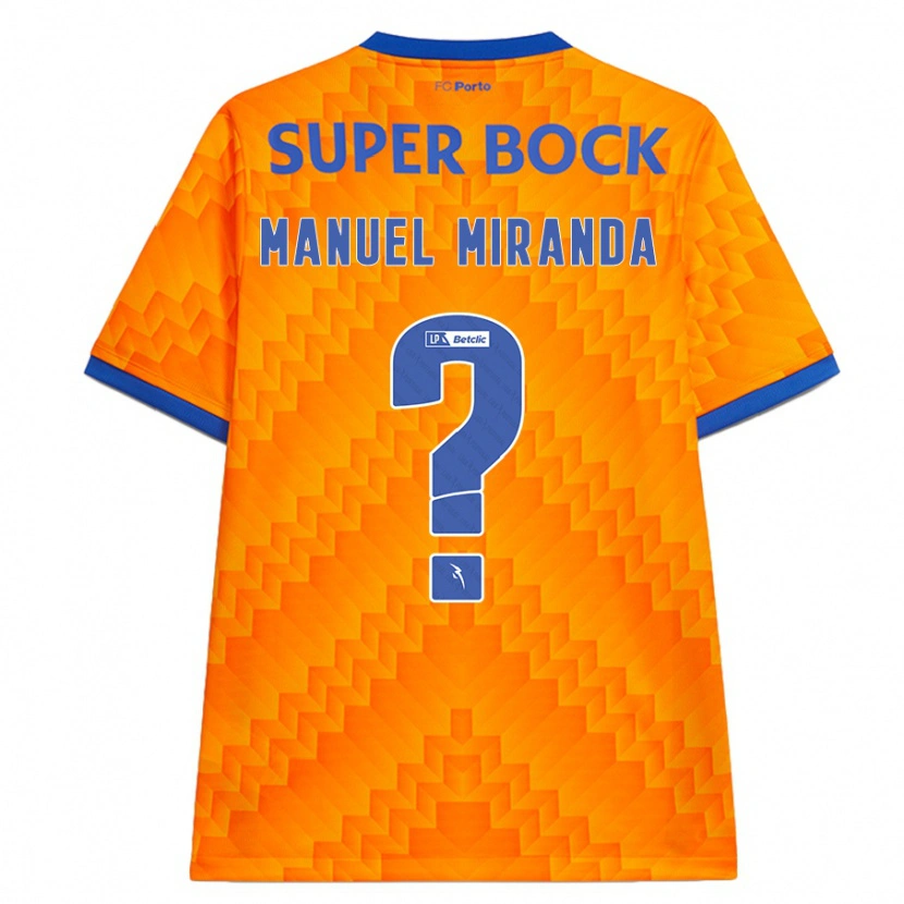 Danxen Donna Maglia Manuel Miranda #0 Arancione Kit Gara Away 2024/25 Maglietta