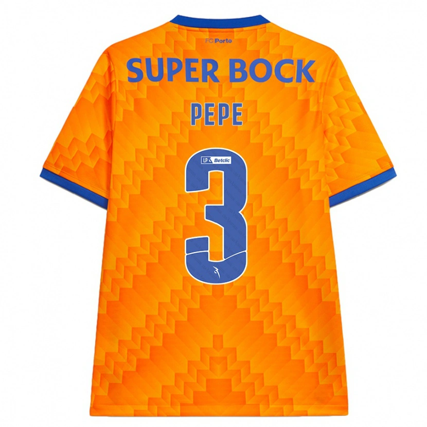 Danxen Donna Maglia Pepe #3 Arancione Kit Gara Away 2024/25 Maglietta
