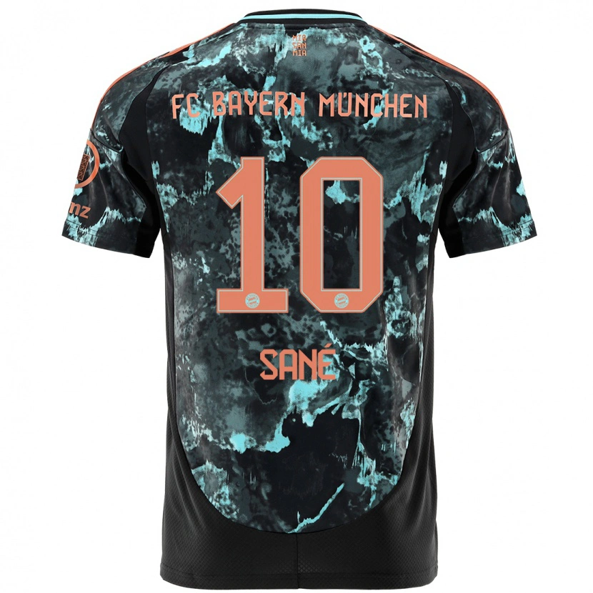Danxen Donna Maglia Leroy Sané #10 Nero Kit Gara Away 2024/25 Maglietta