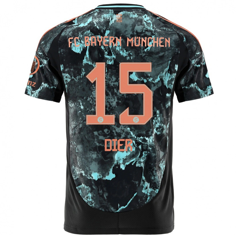 Danxen Donna Maglia Eric Dier #15 Nero Kit Gara Away 2024/25 Maglietta
