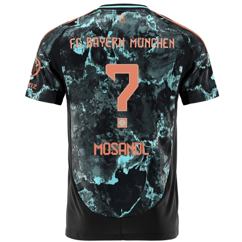 Danxen Donna Maglia Moritz Mosandl #0 Nero Kit Gara Away 2024/25 Maglietta