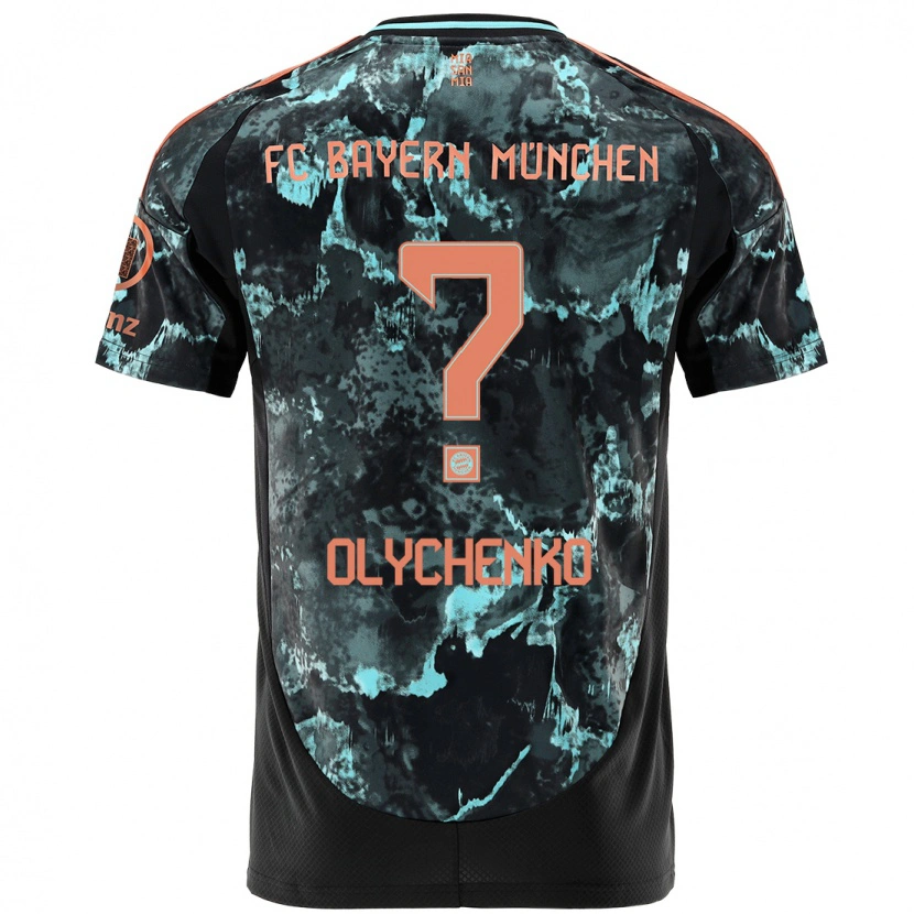 Danxen Donna Maglia Bogdan Olychenko #0 Nero Kit Gara Away 2024/25 Maglietta