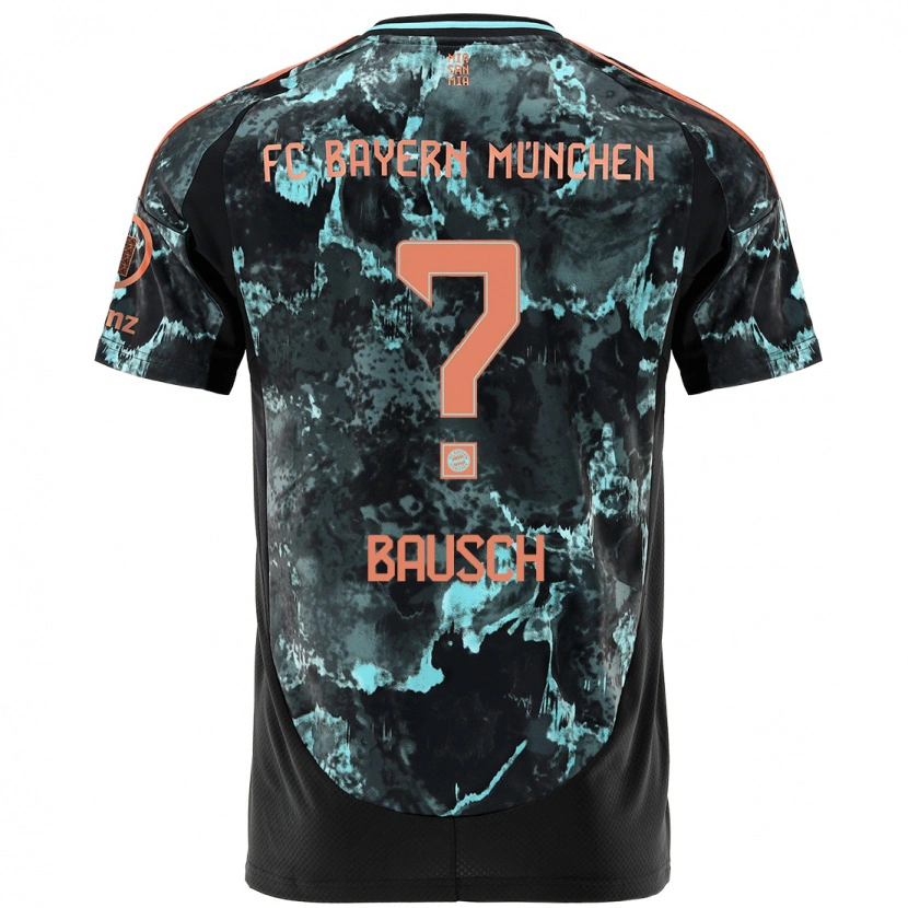 Danxen Donna Maglia David Bausch #0 Nero Kit Gara Away 2024/25 Maglietta