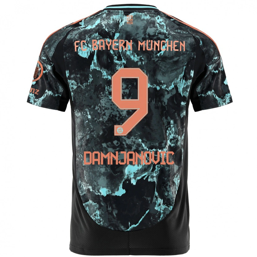 Danxen Donna Maglia Jovana Damnjanović #9 Nero Kit Gara Away 2024/25 Maglietta