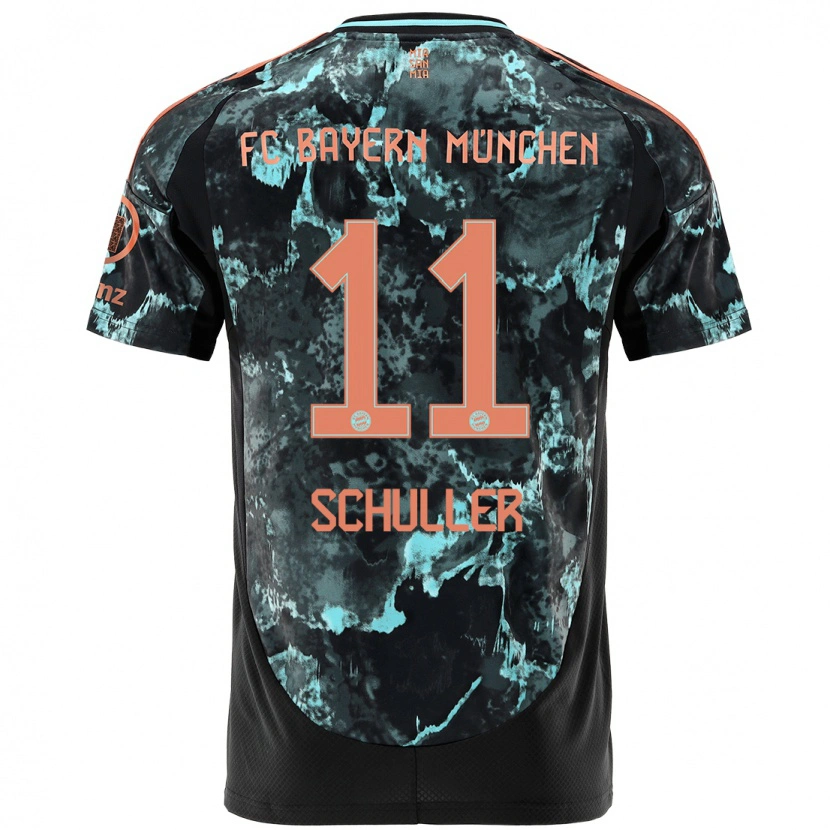 Danxen Donna Maglia Lea Schüller #11 Nero Kit Gara Away 2024/25 Maglietta