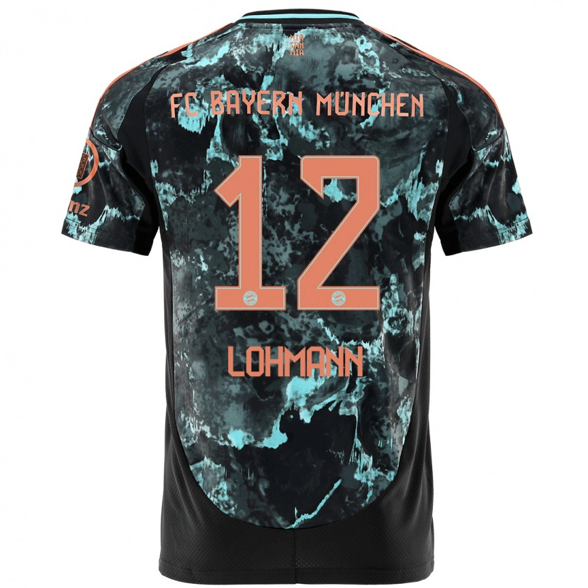 Danxen Donna Maglia Sydney Lohmann #12 Nero Kit Gara Away 2024/25 Maglietta