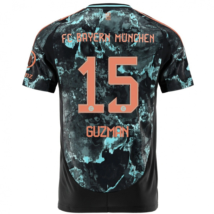 Danxen Donna Maglia Ana María Guzmán #15 Nero Kit Gara Away 2024/25 Maglietta