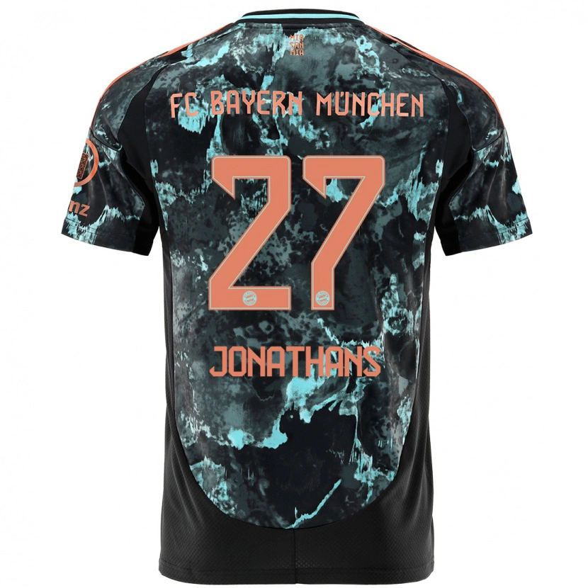 Danxen Donna Maglia David Jonathans #27 Nero Kit Gara Away 2024/25 Maglietta