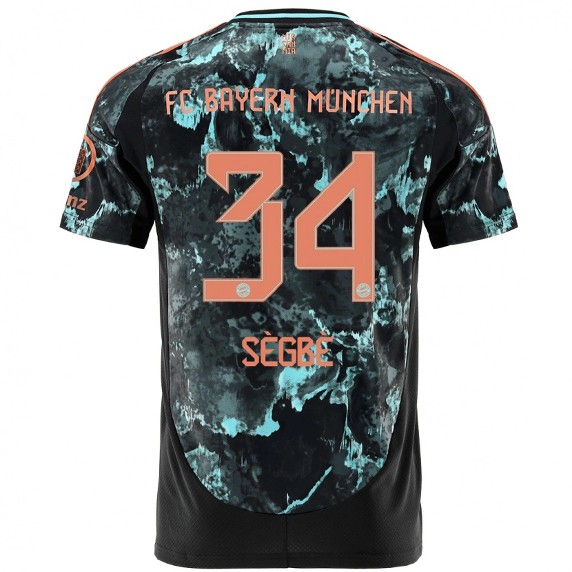 Danxen Donna Maglia Désiré Sègbè #34 Nero Kit Gara Away 2024/25 Maglietta