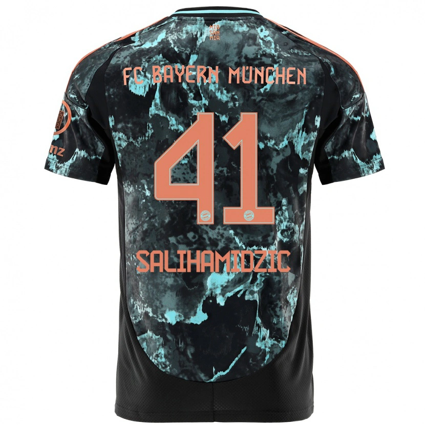 Danxen Donna Maglia Nick Salihamidzic #41 Nero Kit Gara Away 2024/25 Maglietta