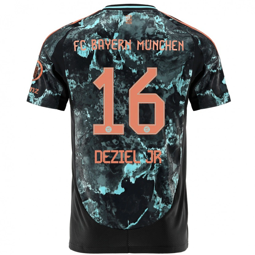 Danxen Donna Maglia Robert Deziel Jr #16 Nero Kit Gara Away 2024/25 Maglietta